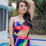 Aanchal Munjal Instagram - Just blessing your feed with a lot of colours & myself 🌈🧚🏻‍♀️ #HelloApril 🌟🧿 Styling @theanunarang ❤️ 📸 @akshayphotoartist 💓 Villa @limestaysofficial 🤍