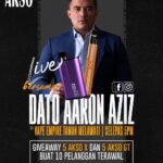 Aaron Aziz Instagram – 10 orang pertama yg dtg ke @vetamanmelawati dari kul 5pm-6pm dan berjaya buat #SalamAkso dapat device percuma. Sebelum balik rumah singgah lah ye… @officialaksomalaysia #akuaksox #AksoGT3500  #aksogt3500puffdieosablevape #aksox