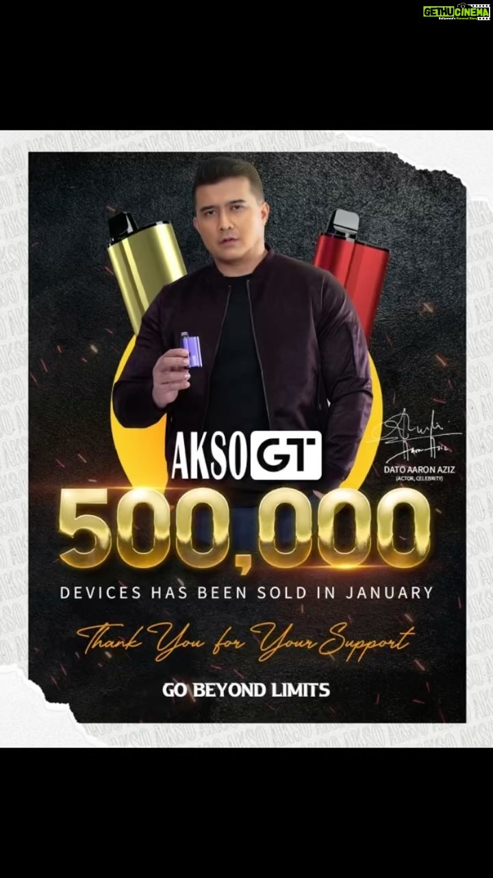 Aaron Aziz Instagram - When you got what’s hot Do not miss the chance cos opportunity comes once in a lifetime…just don’t lose yourself…. THANK YOU VAPERS!!! @officialaksomalaysia @vapeempiremalaysia #aksogt3500puffdisposablevape #BeafraidNot #Dontfightitloveit