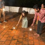 Aathmika Instagram - On this rainy night I wanted to share a sweet memory.I thought of doing something special this Deepavali. For a change I gave a surprise to one of my fan’s home (Tamilvanan) and family. We totally had a blast with his friends and family. Thanks to all my anbulla fans #aathmihearts for always being my positive energy. Had such a memorable diwali this year. Marupadiyum marupadiyum solren you guys are my strength 😘 Keep spreading love and light wherever you go✨ check the link in bio for full fun 😁 Thanks to @behindwoodsofficial for making this to happen. On this sweet note #Goodnight 😴 #staysafe