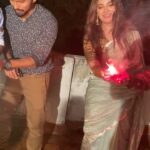 Aathmika Instagram - On this rainy night I wanted to share a sweet memory.I thought of doing something special this Deepavali. For a change I gave a surprise to one of my fan’s home (Tamilvanan) and family. We totally had a blast with his friends and family. Thanks to all my anbulla fans #aathmihearts for always being my positive energy. Had such a memorable diwali this year. Marupadiyum marupadiyum solren you guys are my strength 😘 Keep spreading love and light wherever you go✨ check the link in bio for full fun 😁 Thanks to @behindwoodsofficial for making this to happen. On this sweet note #Goodnight 😴 #staysafe