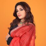 Aathmika Instagram - Cherry 💣 Saree: @prisej_store Jewellery: @konikajewellery Styled by: @nikhitaniranjan Hmu: @reeths_artistry @lakshmi_hairstylist Clicked: @varuun.jpp