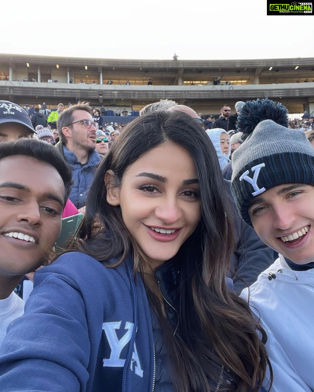 Aditi Arya - 13.6K Likes - Yale vs Harvard Game day. Pictures came late cause I was still reeling. Swipe to get the last picture for this post’s caption.