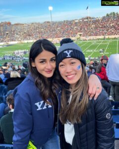Aditi Arya Instagram - Yale vs Harvard Game day. Pictures came late cause I was still reeling. Swipe to get the last picture for this post’s caption.