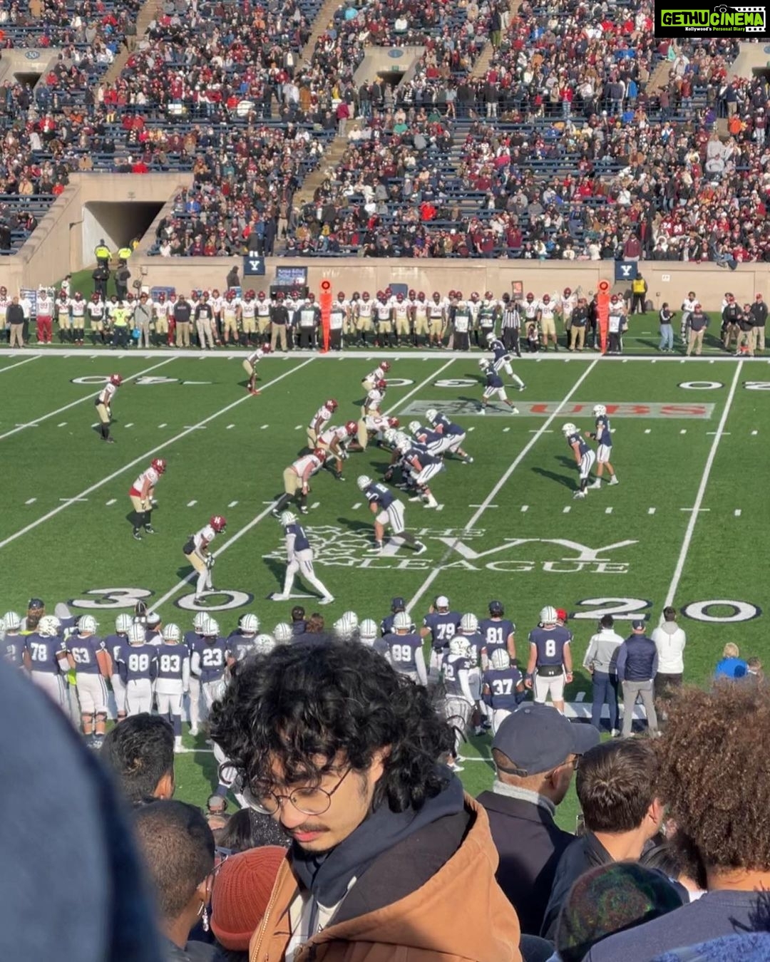 Aditi Arya Instagram - Yale vs Harvard Game day. Pictures came late cause I was still reeling. Swipe to get the last picture for this post’s caption.