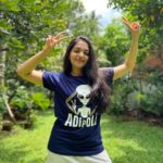 Ahana Kumar Instagram - How are you feeling? I’m feeling ADIPOLI 💀✌🏻Also swipe to see how I roam around at night 🤪 Yet another Adipoli T-shirt from my favourite @mydesignationofficial 🤗 Go Grab your ADIPOLI Teeee. Link in Story 💀