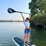 Aindrita Ray Instagram - Day 1 at this magical place mulki @surfingindia doing my fav thing #standuppaddle #paddleboarding #midweek #shenanigans 📷 @indiasurfguru Mantra Surf Club - Surfing India