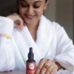 Aishwarya Arjun Instagram - We can all maintain healthy skin with a disciplined skin care routine. I do switch it up sometimes but the @vilvah_ Morninga Beautifying Serum has been a staple. What helps is it contains rose hip oil which I primarily include in my skin care regimen. 📸 @kiransaphotography #MadeinIndia #homegrown #skincare