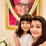 Aishwarya Rai Instagram - ✨🥰❤️LOVE YOU OUR DADDYYY- AJJAAA FOREVER AND BEYOND 💖😘Our Guardian Angel Alllllways🥰🤗✨🌈💕✨
