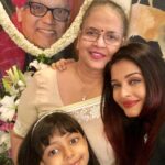 Aishwarya Rai Instagram - 🥰Happy Birthday to our Dearest Guardian Angel😇 and Darling Daddy- Ajja😍💖LOVE YOU ETERNALLY❤️✨ Thank you Alllllllll our well-wishers world over for your Love, Prayers and wishes✨God Bless your kind hearts✨Love from Mom, Aaradhya n Me always💖✨🙏
