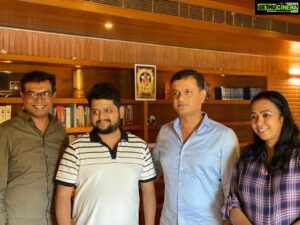 Ajaneesh Loknath Instagram - Happy to be a part of Hombale Films | Music for "Richard Antony", "Kaantara" and "Raghavendra Stores" underway 🙂 

@vkiragandur  @bobby_c_r @karthik_krg @hombalefilms #ABBSStudios