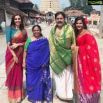Akshara Gowda Instagram - Happy birthday mommy dearest ❤️ #aksharagowda @harshijs I’m wearing saree by @izhai_loveforfabrics and styled by @joycrizildaa Shree Padmanabhaswamy Temple Trivendrum Kerala