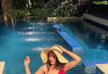 Akshara Gowda Instagram - Well , well , well people !! No one steals my mojo ❤️ @novotelgoaresortandspa @novotelgoacandolim Styled by @_anita_priya Wearing @zaiagoa @mouilleswimwear special thanks to @nirvanejain PC @aakash_bikki #aksharagowda #stylishtamizhachi #stylishtamilachi #novotelgoa Novotel Goa Resort & Spa