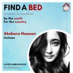 Akshara Haasan Instagram - Was delighted to learn about this initiative which is the country’s first information repository on beds. You can find your nearest COVID centre and also help build one! Glad to do my bit as a Cause Ambassador for an initiative that is by the youth, for the country! @findabed_in @iimunofficial Link in bio.