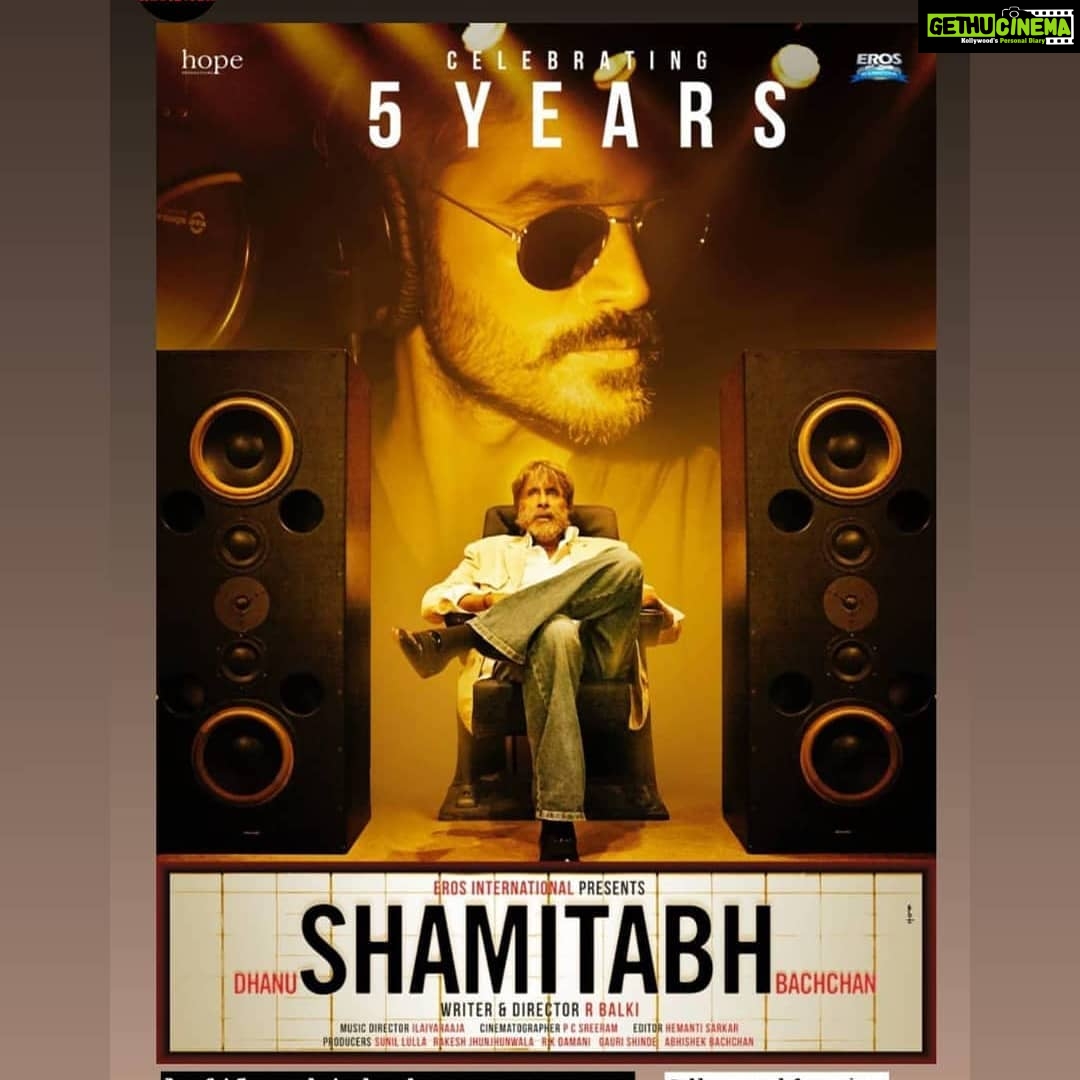 Akshara Haasan Instagram - 5 years for shamitabh today. 5 years since I officially could call myself an actor. Proud to have been part of a film with some of the best in the industry. Till today cherish everyday I spent on the sets of shamitabh, still hold those values that I learnt from that set and has helped me become a better professional and actor. Thank you team shamitabh for an unforgettable time. @amitabhbachchan @dhanushkraja #Balkisir @pcsreeram.isc @rishivirmani @shaktijagan @anilnaidu.in