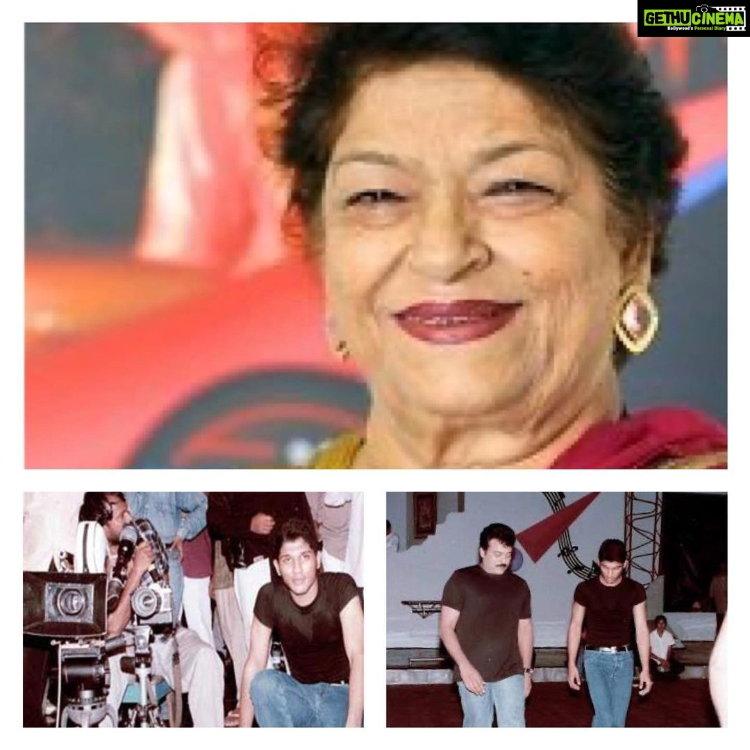 Allu Arjun Instagram - Saroj Ji ! A Legendary choreographer no more . She was my 1st choreographer ever in the movie โ DADDY โ . I have always admired her incredible body of work . A precious & a irreplaceable jewel in Indian Cinema . I bow down my respects for her and my deepest condolences to all the near and dear ones . RIP #Sarojkhan ji ๐๐ฝ