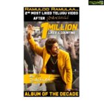 Allu Arjun Instagram - ‪2 One Million Likes in the Same Album . Unique Record . & Thank you giving us these honours Song of the Year #Samajavaragamana , Chartbuster of the year #RamulooRamulaa & Album of the Decade #AlaVaikuntapurramuloo . Thank you all for this Life time gift . #Thaman ‬#Trivikramgaru #AVPL