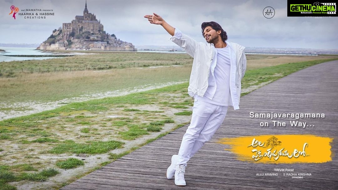 Allu Arjun Instagram - Samajavaragamana on the way #Samajavaragama #AlaVaikunthapurramloo