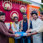 Allu Arjun Instagram - AA20 Pooja . 3rd time with my darling Sukku . DSP special combo always . Hoping to create a magic again . Thank you Koratala Shiva garu , Surender Reddy Garu & Allu Arvind garu (dad) and all other guests for gracing the occasion. Thank you Mythri Movies & Muttamsetty Media .