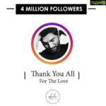 Allu Arjun Instagram - 4 Million ... Thank you for all the love . Gratitude Forever 🙏🏽