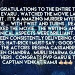 Allu Arjun Instagram – CONGRATULATIONS to the a Entire team of EVARU. @adivisesh @reginaacassandraa