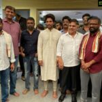 Allu Arjun Instagram - AA20 Pooja . 3rd time with my darling Sukku . DSP special combo always . Hoping to create a magic again . Thank you Koratala Shiva garu , Surender Reddy Garu & Allu Arvind garu (dad) and all other guests for gracing the occasion. Thank you Mythri Movies & Muttamsetty Media .
