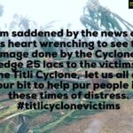 Allu Arjun Instagram – I am saddened by the news and it’s heart wrenching to see the damage done by the Cyclone… I pledge 25 lacs to the victims of the Titli Cyclone,  let us all do our bit to help our people in these times of distress. #titlicyclonevictims