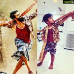 Allu Arjun Instagram - Rangamma mangamma em pillodu! Hard Core Charan Mama Fan . Chewing my head everyday to play #rangasthalam songs . Yenta sakka gunaav Bey 😘