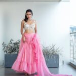 Amala Paul Instagram - ▪️▫️ I can't stop crushing over this gorgeous ruffle lehengha. Perfect lehengha for the wild feminine to rock her best friend's engagement. @rachel_maaney 💍 @rubenbijy 💞💃🏼🌸 Two thumbs up to my very talented buddy @chaitanyarao_official for creating such stunning designs and reinventing the vibe. 💗💗 📷 ~ @ajishpremphotography Outfit ~ @chaitanyarao_official Styling ~ @asaniya_nazrin Mua ~@__ektha_bridesofficial Jewellery ~ @sangeetha916gold . . . ✨