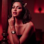 Amala Paul Instagram - I’m in love with @danielwellington brand new Iconic Lumine watch with Swarovski ®️ crystals. Combining style and elegance!!! I styled this watch with my solid black outfit, doesn’t it look fab?! #DanielWellington #IconicLinkLumine Old Harbour Hotel, Kochi, India