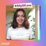 Amala Paul Instagram - Love is all we have and love is all we need. Imagine a world where are all of us co-existed in peace and love for one another - Why imagine when we can live such a life already? I've taken the @Okcupid_india 's quiz to announce to the world that I am an #AllyOfLove Let love live! ❤️🌈 #pride #pridemonth #pride🌈 #pride2020 #prideuniverse