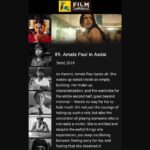 Amala Paul Instagram – Thrilled to be a part of this list. I can’t thank you guys enough for making good content win. Onward and upward we go! 💪
.
.
Thank you @filmcompanion
.
.
#passion #work #actorforever #ilovemycraft #blessed #grateful #thankyouuniverse✨🙏 #AmalaPaul