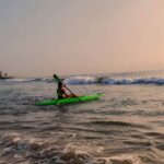 Amala Paul Instagram - Two days I have been going to the sea unable to get on the kayak scared of flipping against the big waves. Today I was leaving to Hyderabad to start the next project and I knew if I will leave without conquering my fears then they will become bigger beasts. I chose to kayak today at the sun rise and oh boy! The adrenaline is what makes life worth living. So, here I am on the boat and not off it after many flips and blips. 🛶🛶🛶 🎖️🏆🎖️ #surfkayak Thank you LLI @siddharthaingle for letting me use your Kayak 😝