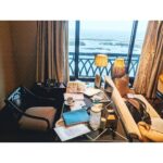 Amala Paul Instagram - Prep times: State of my table when I sit down to do script-work. I love the calmness that this chaos brings about!💫 . . . #prep #movies #cinemalife #theview #beach #beachbymywindow #beachfie #desksituatuon #books #lights #AmalaPaul