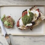 Amala Paul Instagram – A healthy kitchen is home.. 🍳 at new 🏡 
Toast with poached eggs, ricotta, roasted tomatoes, marinated onions & basil pesto.

#breakfastclub