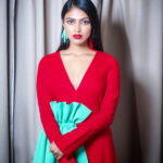 Amala Paul Instagram - Last night at Filmfare awards, Hyderabad. Every woman has her shade of red, I am wearing mine!! Got asked by many which designer or label, but I am so proud to say none, solely conceptualised and designed by me and stitched by a very talented ❤️ Master(tailor) ❤️ #red #filmfare #jiofilmfareawards Makeup and hair by dear @imtiyazkhane24