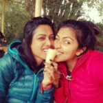 Amala Paul Instagram - Happiness is ice cream shared #livelifenow #throwback #ladakhdiaries #backpack #septumgirls
