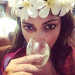 Amala Paul Instagram – Give a wink give a kiss give a little happiness..
#goodvibes #real #templeflower #tiara #nofakefilters #phuket #sunkissedglow
