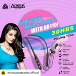 Ameesha Patel Instagram - Posted @withregram • @aromaaccessories.official Get 30 hours of non stop music with the too good to be true "NB 119" Bluetooth Neckband by Aroma Mobile Accessories. Even @ameeshapatel9 loves it!! Visit the link in bio to know more. #aromamobileaccessories #aroma #bluetoothearphones #bluetoothneckband #musiconthego #musiclover #musicforsurvival #formusiclovers #musicislife #SportyDesign #premium #music #longbatterylife #portablespeaker #ameeshapatel