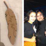 Ameesha Patel Instagram - Thank u my darling at @khyats84 for this personalised hand made bookmark ... u know the bookworm that I am .. thank u for such a cute thoughtful trinket 🌸🌸🌸🌸💖💖💖💖