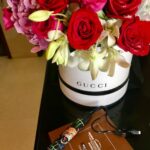 Ameesha Patel Instagram - Thank u @gucci mumbai for the cutest gift .... the flowers are beautiful and the chocolates yummmyy ... but I love the @gucci portable mobile charger the most ... thank uuuu ... 💖🌈🌈💋💋