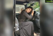 Ammu Abhirami Instagram - MY THAR IS HERE!!!... Let me tell you all a kutti story, In the year 2012, when i was in my 7th grade I vividly remember, me and my appa were waiting in Virugambakkam signal. That is when i saw "him" , my "first love" , my "crush" MAHINDRA THAR🖤!!!... I was jaw dropped!!!! I have never seen any car this majestic and soo alluring... Let me get this straight I'm not a girl that's into cars and automobile stuffs...So for a totally uninterested girl this was a hugeee hit of attraction, perhaps love??? I asked appa " Yaaru pa ivan? Epdi erukan getha????" My dad was concerned at first that is 13 year old daughter is starting to sight adichify already, soon to his relief he understood that i was talking about the car which i didn't even know the name of ... My dad said "Adhuthan Thar, sema vandi, getha erukum" All this while i couldn't take my eyes off from the car and then unfortunately the signal came and we drove past the car.... I remember telling my dad "Na car nu onu en life la vanguna adhu modhala THAR ra matum than erukum" My dad said "kandipa kanna nalla hardwork podu unala kandipa orunal vanga mudiyum" Cut to: 2021! Here I am still pinching myself that my dream came true!!!!! Yes! I brought My Own Thar and he is all mine 🙈! Super surreal! Only if i could go back to my young self ,hug her tight and say "GIRL YOU DID IT!" 13 year old abhi would be proud of me :') .... So guys!!! All i wanna say is DREAM! DREAM BIG!!!!!! WORK HARD!!!! MANIFEST!!! ONE DAY YOU WILL ACHIEVE EVERYTHING YOU WANTED, EVERYTHING YOU DESERVE... JUST FOCUS AND BE A KIND PERSON... LIKE I ALWAYS SAY "GOD IS KIND" .... Love you all❤️ Need all your positivity and blessings🙏... Om namah shivaya✨✨✨