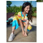 Amyra Dastur Instagram - #collab ✨ Unlike Any Other Outfit In Your Wardrobe, This Pop Of Colour Is A Total Vibe! 🍭 The Tie Dye V Neck Crop Top & Trouser from the Amyra Dastur X How When Wear Collection 🌟 This Outfit Has My ♥️ @howwhenwearclothing ➡️ Shop It Now! @krishna_anand_ @devika__anand_