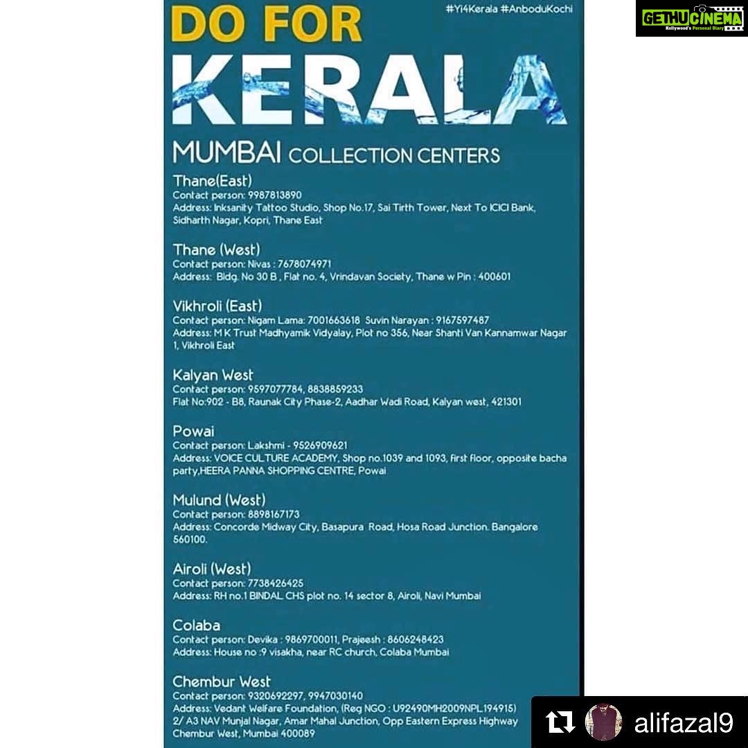 Amyra Dastur Instagram - #Repost @alifazal9 ・・・ Here are some more donation centres across Mumbai. Please spread the word and donate. . . #keralafloods #keralarelief Mumbai, Maharashtra