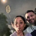 Anasuya Bharadwaj Instagram - And that’s a moon ‘LIT’ play date wrapped!! ⚪️🏸🤍 @susank.bharadwaj says he is confused who the moon is 👻 Yew!! So cheesy 🤣 🧿