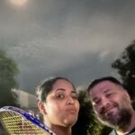 Anasuya Bharadwaj Instagram - And that’s a moon ‘LIT’ play date wrapped!! ⚪️🏸🤍 @susank.bharadwaj says he is confused who the moon is 👻 Yew!! So cheesy 🤣 🧿