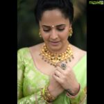 Anasuya Bharadwaj Instagram - For #Jabardast #tonyt #DiwaliSpecial 🪔 Wearing @gaurinaiduofficial @gaurinaidu 🦜 Jewels by @lorifinejewellery 👑 PC: @valmikiramuphotography @nagraphyofficial 💫