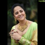 Anasuya Bharadwaj Instagram - For #Jabardast #tonyt #DiwaliSpecial 🪔 Wearing @gaurinaiduofficial @gaurinaidu 🦜 Jewels by @lorifinejewellery 👑 PC: @valmikiramuphotography @nagraphyofficial 💫