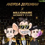 Andrea Jeremiah Instagram - So excited to be part of the hottest new exclusive NFT project joining the Metaverse, the Millionaire Monkey Club! 🥂 @millionairemonkeyclub The Presale launch date is 17th February 2022. Whitelisting is open! So join the community on Discord app and become a whitelisted member to gain access to the presales. Whitelist spots are limited so hurry! 🚀🌕 MMC are giving away $250,000+ to the community in NFTs, cash prizes, great benefits, rewards, exclusive utilities and more! 🎉 Not to forget, they are giving back to charities in $50,000, will be hosting VIPs and exclusive parties, and the artwork lineup is amazing! So don’t miss out! 🎊 Check out the Website for more information and join the Discord community! https://www.millionairemonkeyclub.com/ #Nft #nfts #nftcommunity #nftcollectors #nftcollection #millionairemonkeyclub #mmc