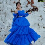 Anikha Instagram - let's go below zero and hide from the sun💙 Pc:@sd._photographyinsta @siju_doss Outfit:@elakshidesignerstudio MUAH:@makeoverbyshaima